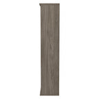 Bibliothèque haute à 5 étagères, hickory moderne/gris platine/noyer noir/gris orage/blanc, 1 personne