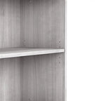 Bibliothèque haute à 5 étagères, hickory moderne/gris platine/noyer noir/gris orage/blanc, 1 personne