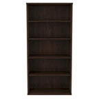 Bibliothèque haute à 5 étagères, hickory moderne/gris platine/noyer noir/gris orage/blanc, 1 personne