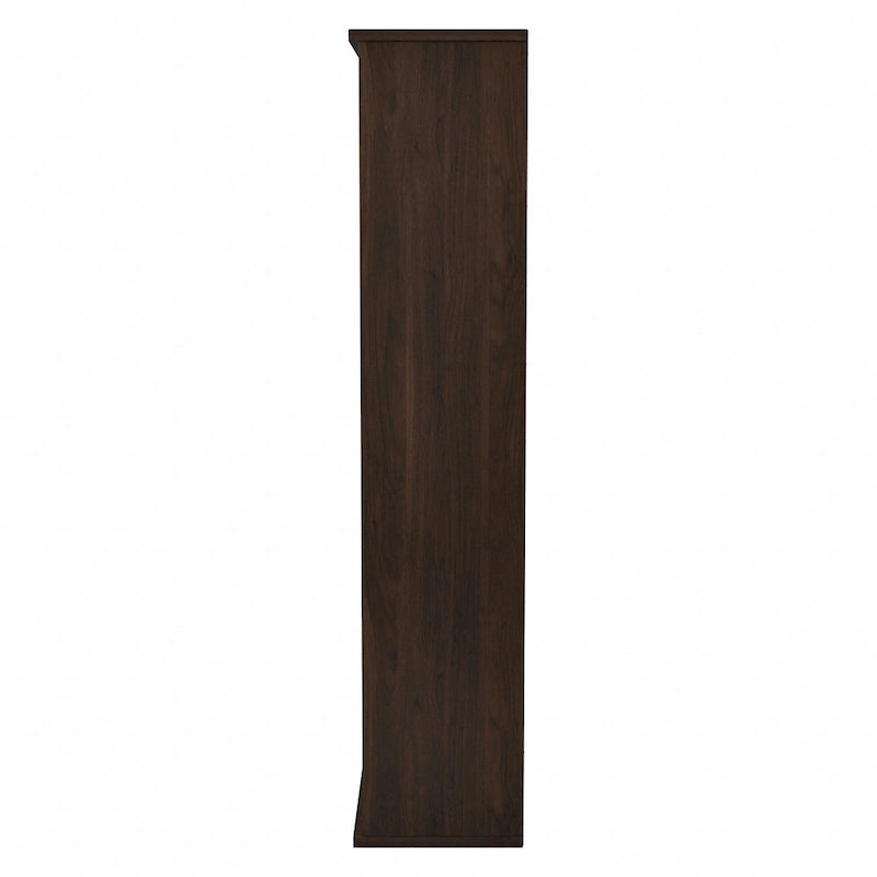 Bibliothèque haute à 5 étagères, hickory moderne/gris platine/noyer noir/gris orage/blanc, 1 personne
