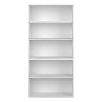Bibliothèque haute à 5 étagères, hickory moderne/gris platine/noyer noir/gris orage/blanc, 1 personne
