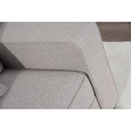 Canapé sectionnel modulaire réversible 4 places gris / gris foncé / anthracite / crème