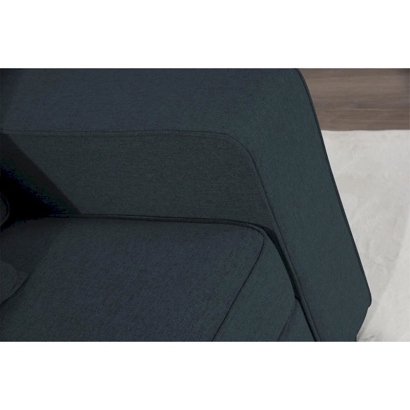 Canapé sectionnel modulaire réversible 4 places gris / gris foncé / anthracite / crème
