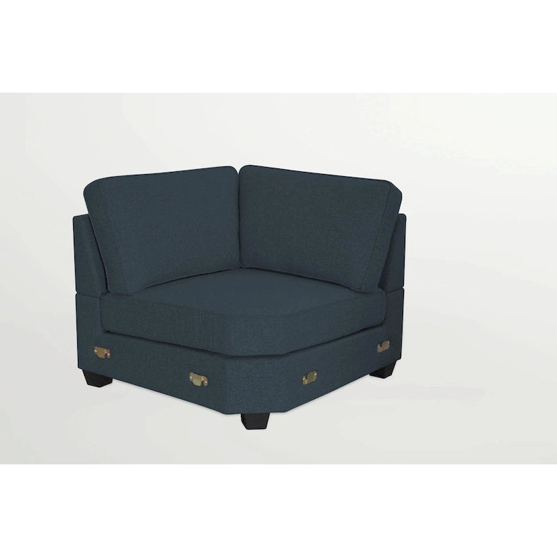 Canapé sectionnel modulaire réversible 4 places gris / gris foncé / anthracite / crème