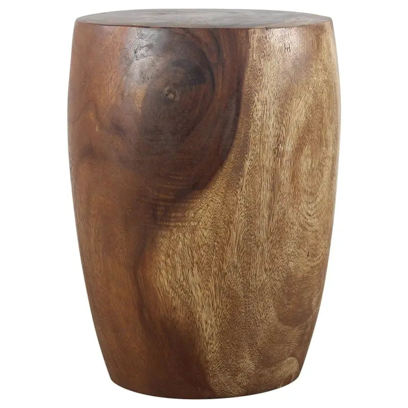 Table d'appoint / Tabouret rond en noyer massif, 38 cm (D) x 51 cm (H)