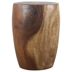 Table d'appoint / Tabouret rond en noyer massif, 38 cm (D) x 51 cm (H)