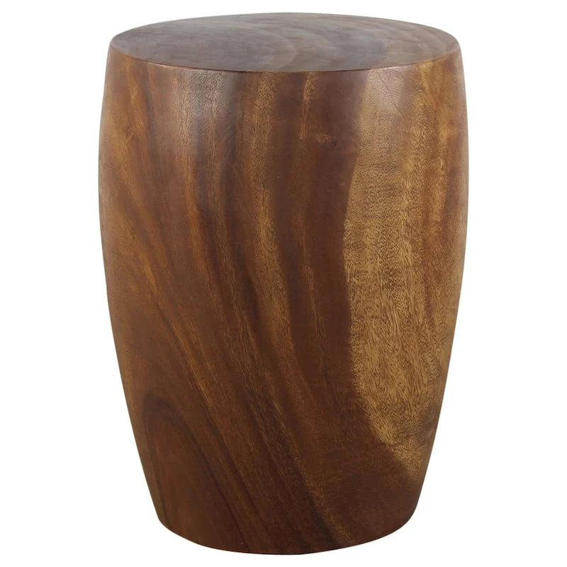 Table d'appoint / Tabouret rond en noyer massif, 38 cm (D) x 51 cm (H)