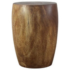 Table d'appoint / Tabouret rond en noyer massif, 38 cm (D) x 51 cm (H)