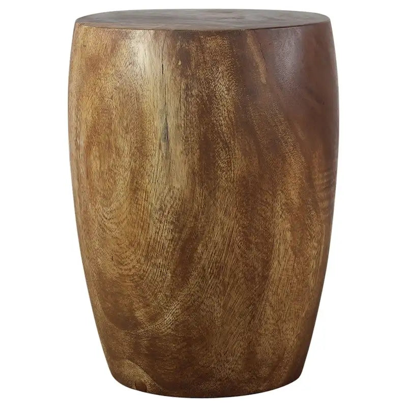 Table d'appoint / Tabouret rond en noyer massif, 38 cm (D) x 51 cm (H)