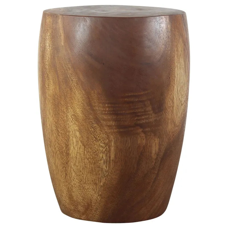 Table d'appoint / Tabouret rond en noyer massif, 38 cm (D) x 51 cm (H)