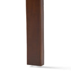 Banc à lattes en bois d'acacia acajou/gris et crème avec coussin, 1 place