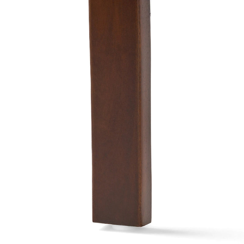 Banc à lattes en bois d'acacia acajou/gris et crème avec coussin, 1 place