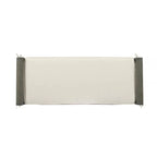 Banc à lattes en bois d'acacia acajou/gris et crème avec coussin, 1 place