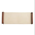 Banc à lattes en bois d'acacia acajou/gris et crème avec coussin, 1 place