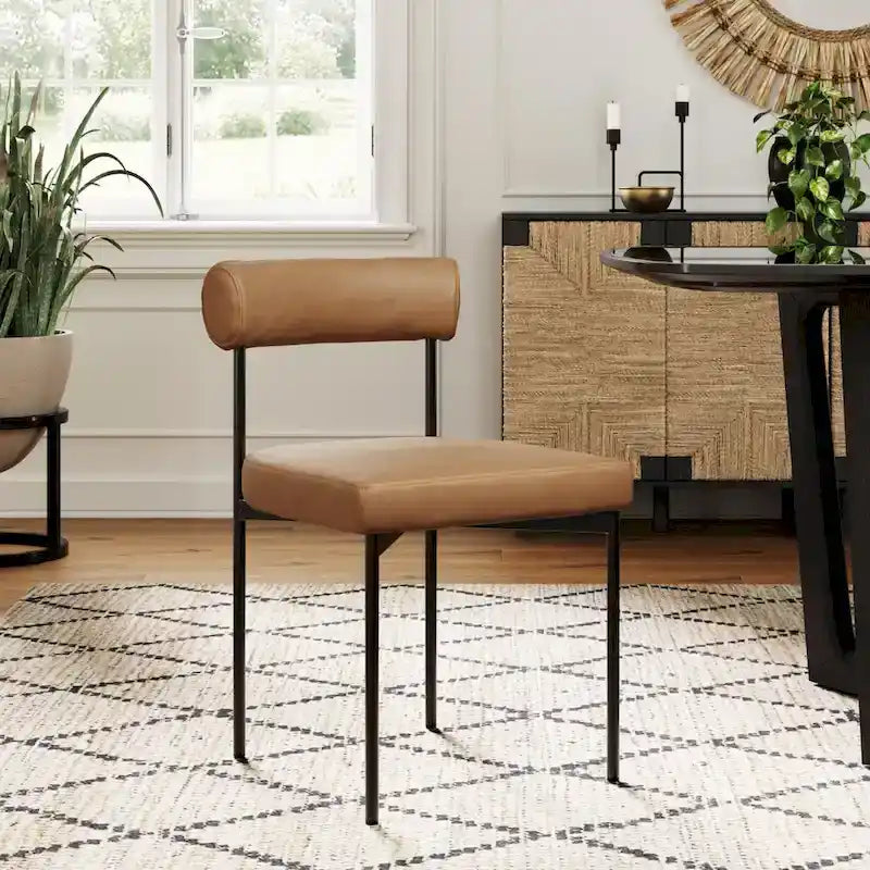 Tabouret de bar et chaise de salle à manger en métal mi-siècle Boucle marron/gris clair/or/crème avec dossier rembourré – De l'unité au lot de 6