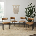 Tabouret de bar et chaise de salle à manger en métal mi-siècle Boucle marron/gris clair/or/crème avec dossier rembourré – De l'unité au lot de 6