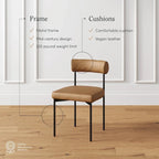 Tabouret de bar et chaise de salle à manger en métal mi-siècle Boucle marron/gris clair/or/crème avec dossier rembourré – De l'unité au lot de 6