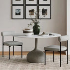 Tabouret de bar et chaise de salle à manger en métal mi-siècle Boucle marron/gris clair/or/crème avec dossier rembourré – De l'unité au lot de 6