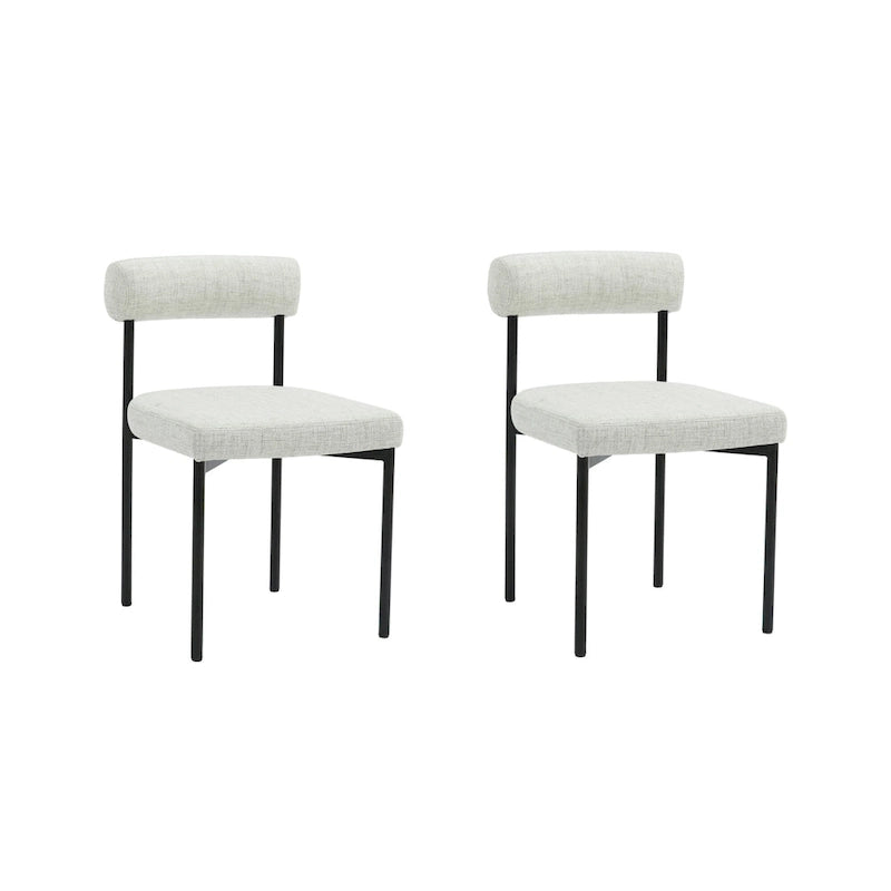 Tabouret de bar et chaise de salle à manger en métal mi-siècle Boucle marron/gris clair/or/crème avec dossier rembourré – De l'unité au lot de 6