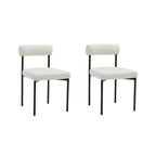 Tabouret de bar et chaise de salle à manger en métal mi-siècle Boucle marron/gris clair/or/crème avec dossier rembourré – De l'unité au lot de 6