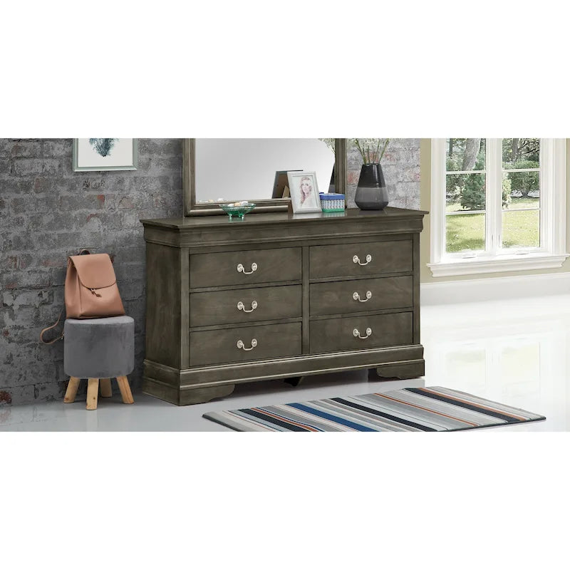 Commode de chambre 6 tiroirs, style traditionnel, plusieurs coloris disponibles, montage par 1 personne