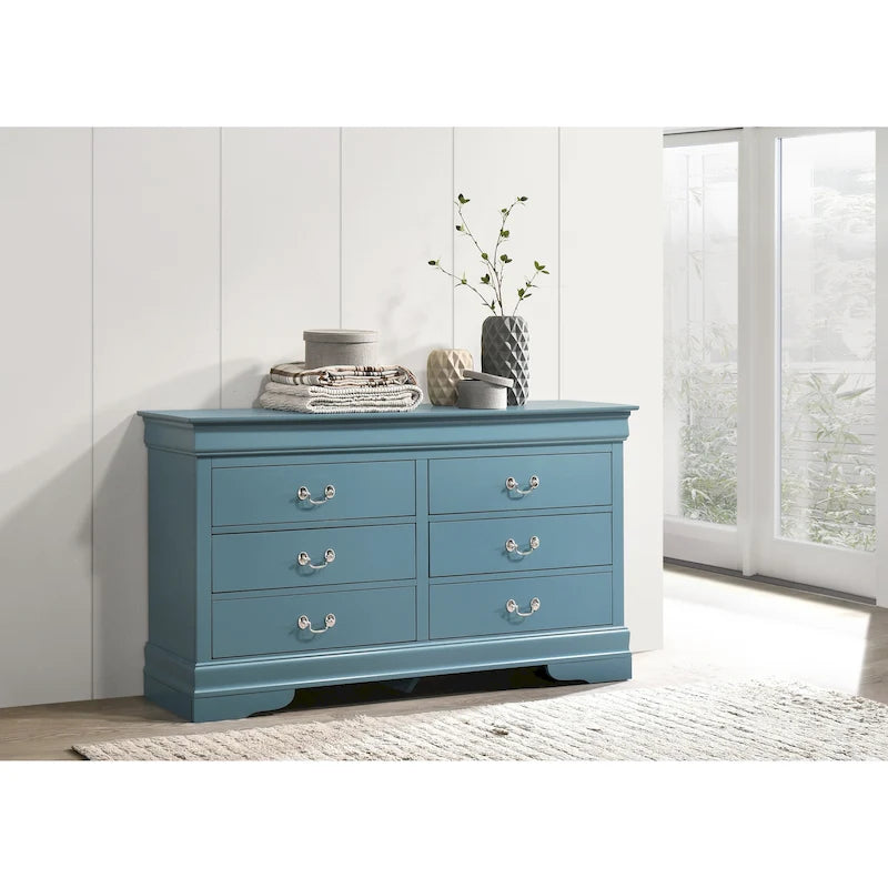 Commode de chambre 6 tiroirs, style traditionnel, plusieurs coloris disponibles, montage par 1 personne