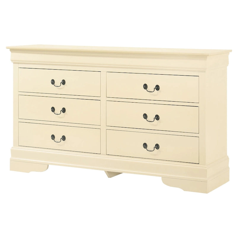 Commode de chambre 6 tiroirs, style traditionnel, plusieurs coloris disponibles, montage par 1 personne