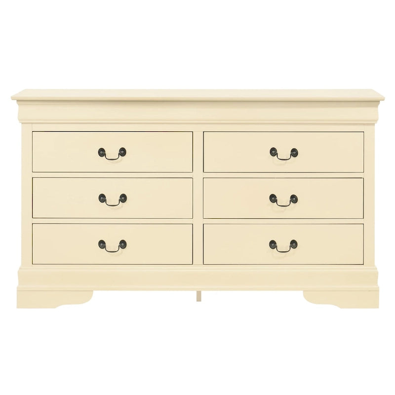 Commode de chambre 6 tiroirs, style traditionnel, plusieurs coloris disponibles, montage par 1 personne