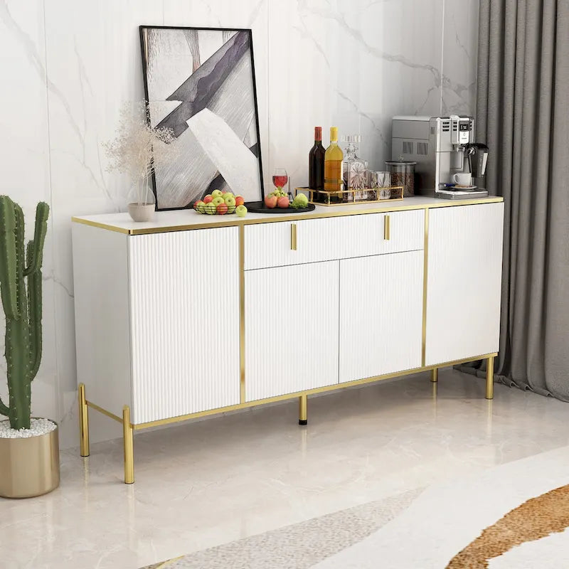 Buffet de cuisine pop-up, blanc/noir, 1-2 tiroirs, pour 1-2 personnes