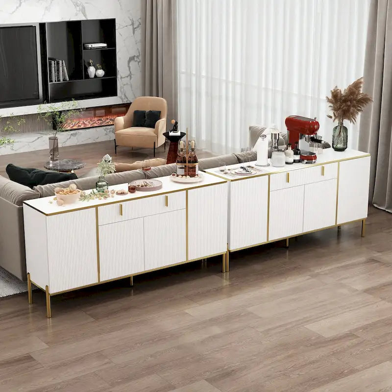 Buffet de cuisine pop-up, blanc/noir, 1-2 tiroirs, pour 1-2 personnes