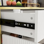Buffet de cuisine pop-up, blanc/noir, 1-2 tiroirs, pour 1-2 personnes