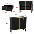 Buffet de cuisine pop-up, blanc/noir, 1-2 tiroirs, pour 1-2 personnes