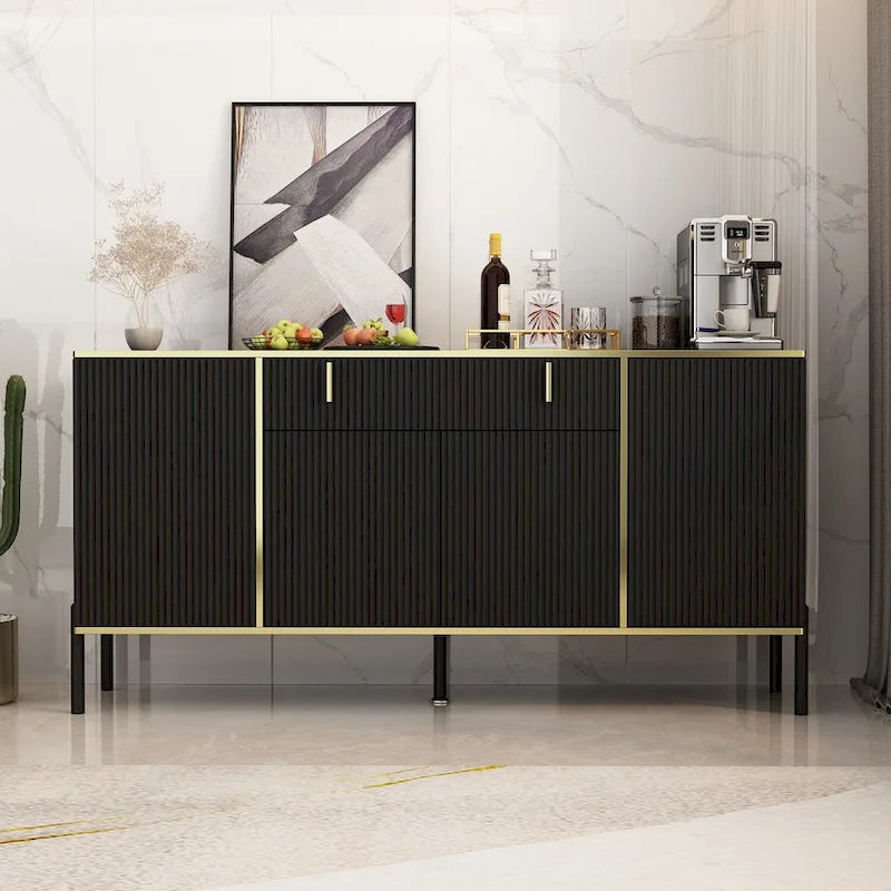 Buffet de cuisine pop-up, blanc/noir, 1-2 tiroirs, pour 1-2 personnes