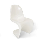 Chaise empilable lustrée, noire et blanche, lot de 4