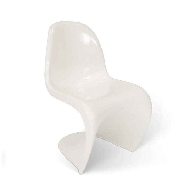Chaise empilable lustrée, noire et blanche, lot de 4