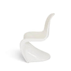 Chaise empilable lustrée, noire et blanche, lot de 4