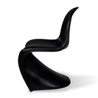 Chaise empilable lustrée, noire et blanche, lot de 4