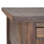 Table d'appoint étroite rustique avec tiroir, en bois d'acacia massif, 3 couleurs – 35,5 cm (l) x 61 cm (P) x 51 cm (H)