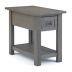 Table d'appoint étroite rustique avec tiroir, en bois d'acacia massif, 3 couleurs – 35,5 cm (l) x 61 cm (P) x 51 cm (H)
