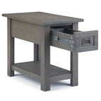 Table d'appoint étroite rustique avec tiroir, en bois d'acacia massif, 3 couleurs – 35,5 cm (l) x 61 cm (P) x 51 cm (H)