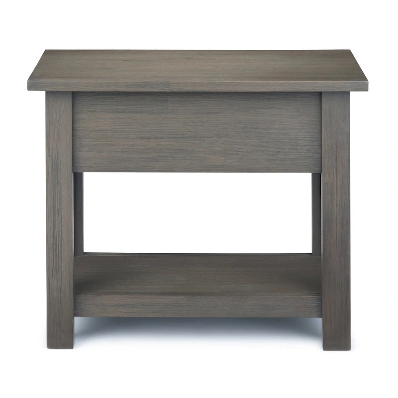 Table d'appoint étroite rustique avec tiroir, en bois d'acacia massif, 3 couleurs – 35,5 cm (l) x 61 cm (P) x 51 cm (H)