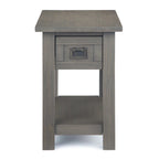 Table d'appoint étroite rustique avec tiroir, en bois d'acacia massif, 3 couleurs – 35,5 cm (l) x 61 cm (P) x 51 cm (H)