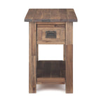 Table d'appoint étroite rustique avec tiroir, en bois d'acacia massif, 3 couleurs – 35,5 cm (l) x 61 cm (P) x 51 cm (H)