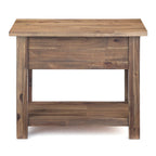 Table d'appoint étroite rustique avec tiroir, en bois d'acacia massif, 3 couleurs – 35,5 cm (l) x 61 cm (P) x 51 cm (H)