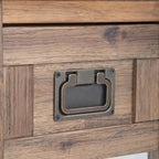 Table d'appoint étroite rustique avec tiroir, en bois d'acacia massif, 3 couleurs – 35,5 cm (l) x 61 cm (P) x 51 cm (H)