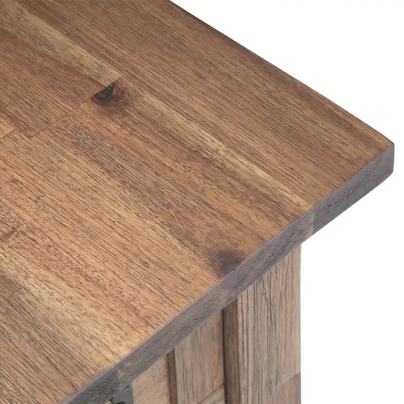 Table d'appoint étroite rustique avec tiroir, en bois d'acacia massif, 3 couleurs – 35,5 cm (l) x 61 cm (P) x 51 cm (H)