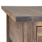 Table d'appoint étroite rustique avec tiroir, en bois d'acacia massif, 3 couleurs – 35,5 cm (l) x 61 cm (P) x 51 cm (H)