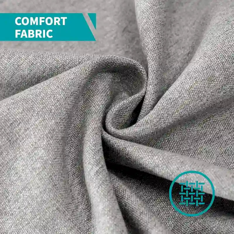 Causeuse en lin, 2 places, Gris foncé / Gris clair / Beige