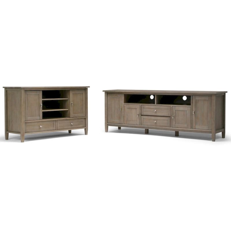 Meuble TV multimédia transitoire multicolore pour téléviseurs jusqu'à 50 pouces | Montage par 1 personne