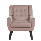 Fauteuil d'appoint capitonné en velours bleu, une place
